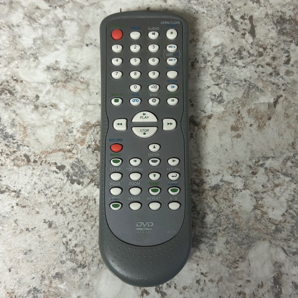 Magnavox Remote Control NB179 Gray DVD VCR Combo Replacement Controller